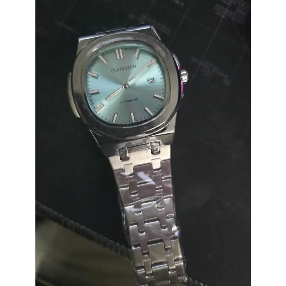 Goobasen Automatic Ice Blue Dial Watch.